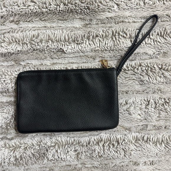 Coach Black Pebbled Leather Wristlet - Picture 2 of 6